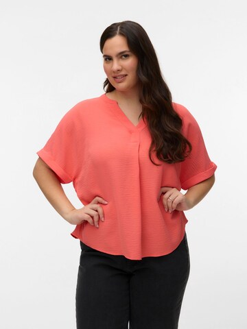 Vero Moda Curve Bluse 'VMCElva' i orange: forside