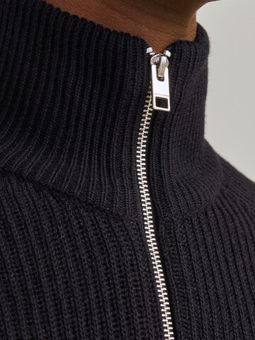 JACK & JONES Strickjacke 'JJPannel' in Schwarz