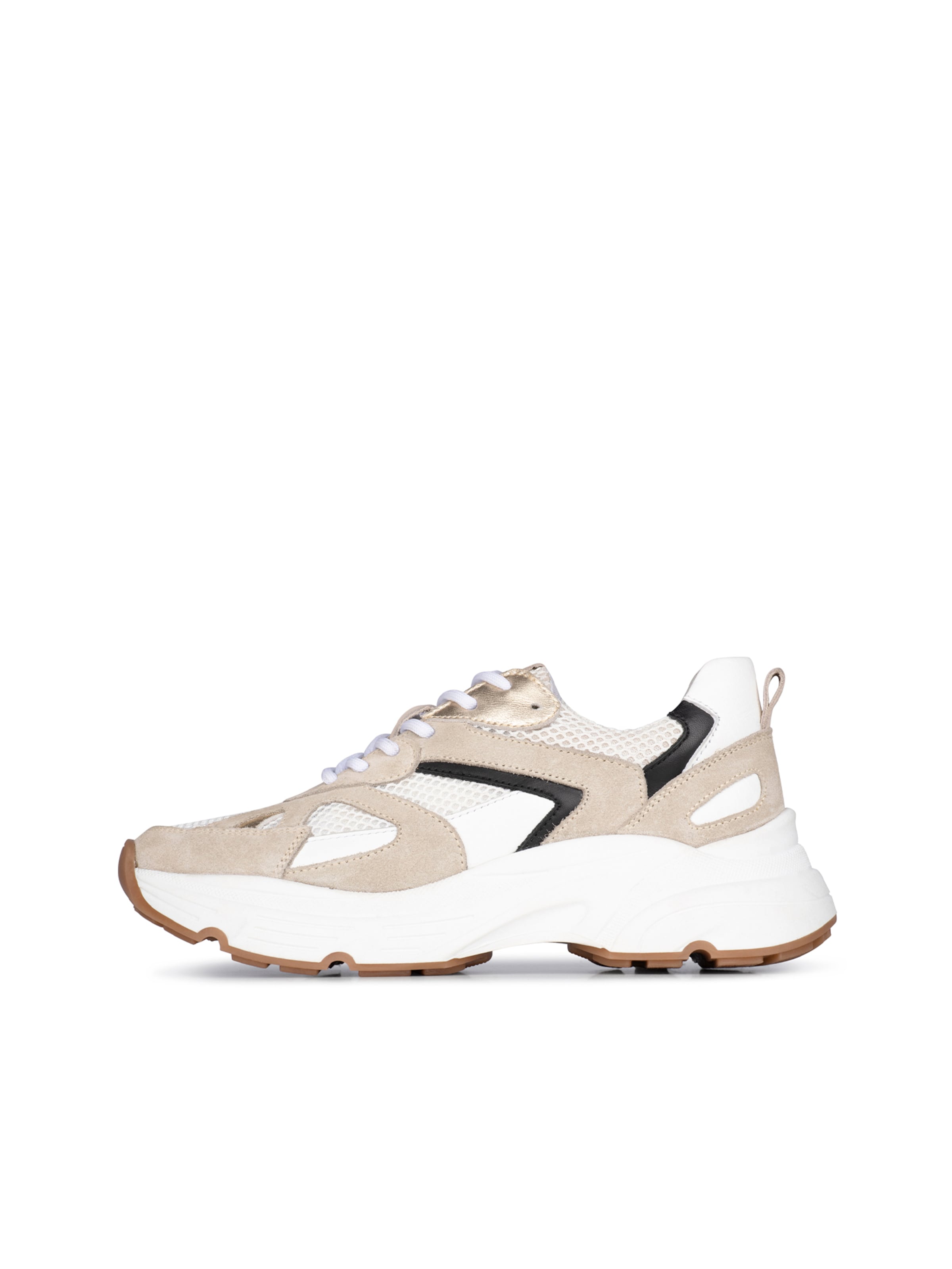 PS Poelman Sneakers laag in Beige: voorkant