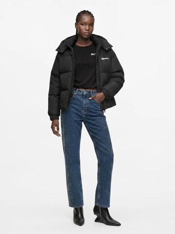 KARL LAGERFELD JEANS Φθινοπωρινό και ανοιξιάτικο μπουφάν 'Ikon' σε μαύρο