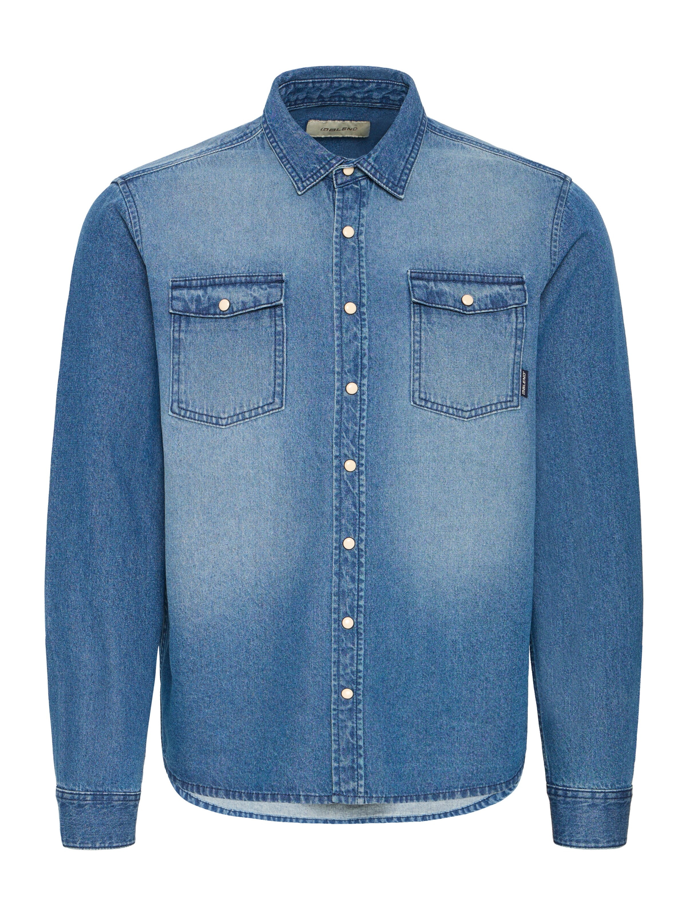 BLEND Regular fit Button Up Shirt 'BHDARGO' in Blue: front