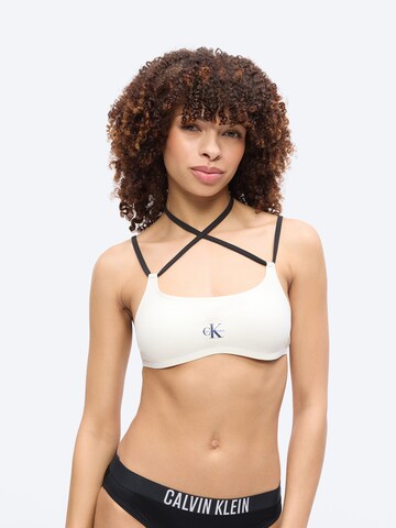 Calvin Klein Swimwear Bustier Bikini felső - fehér