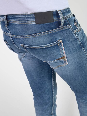 Le Temps Des Cerises Slimfit Jeans in Blauw