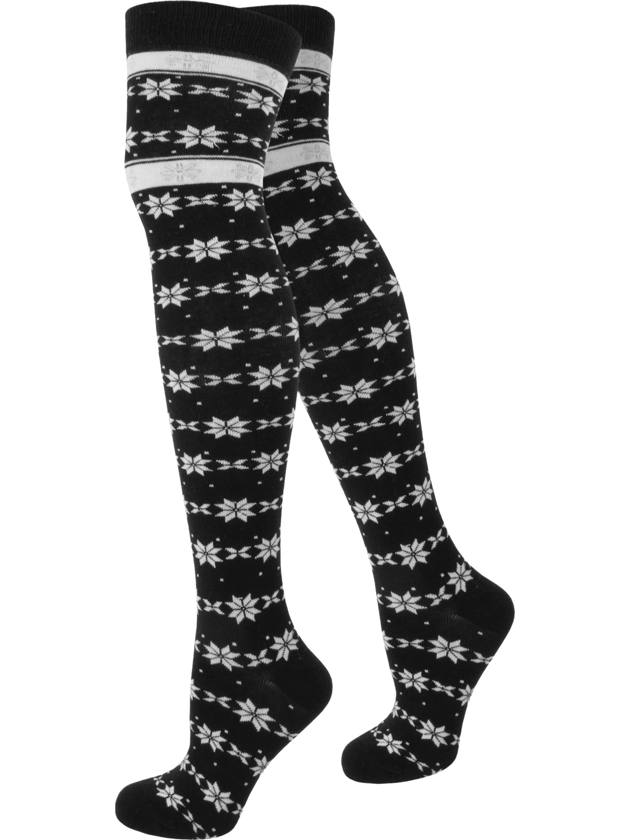 normani Over the Knee Socks in Black: front