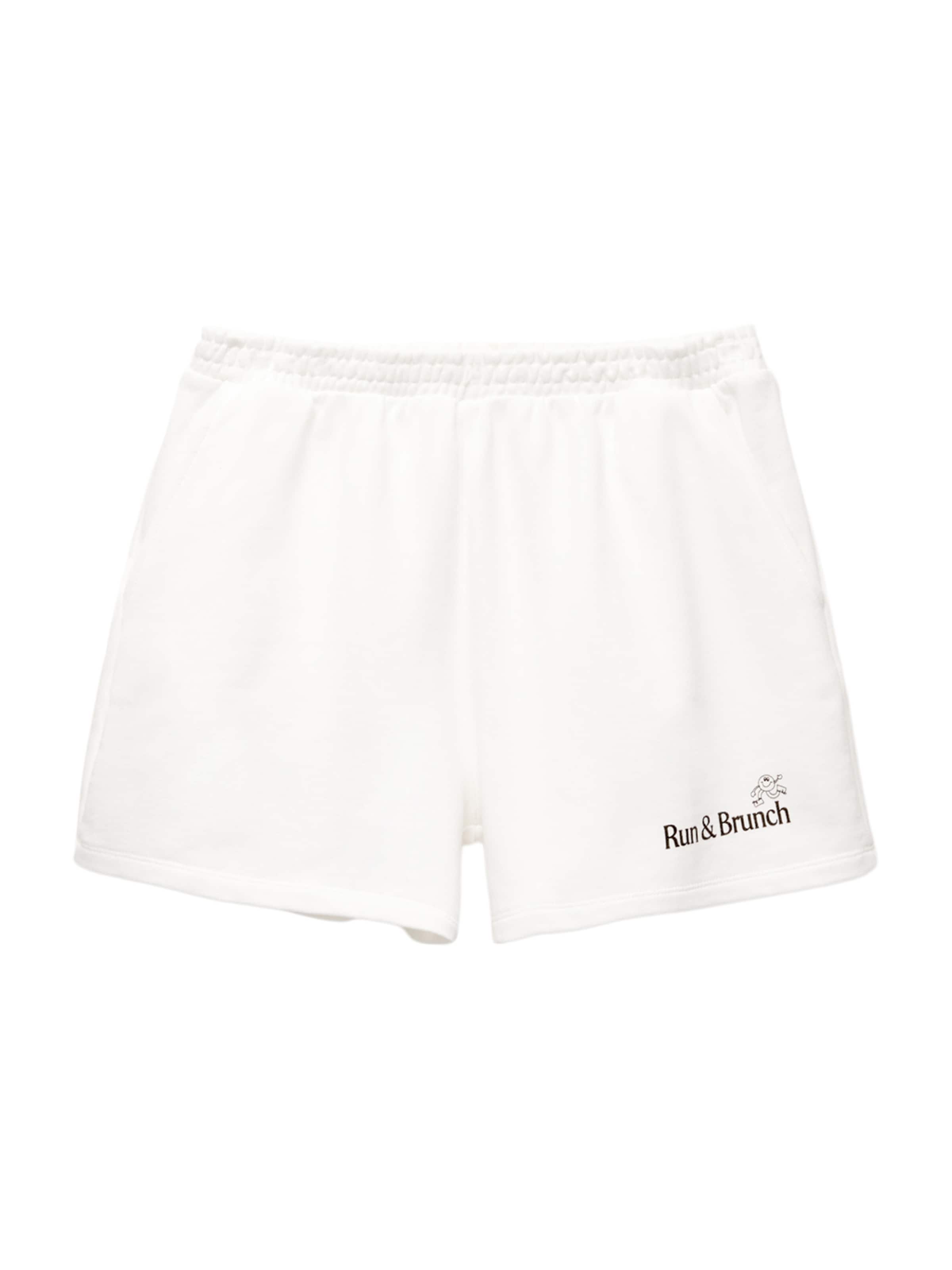 Pull&Bear Regular Trousers 'RUNNING HIELO' in White: front