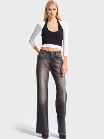 IT'S BASIC Regular Jeans 'Straight High Rise Jeans' in Bruin: voorkant