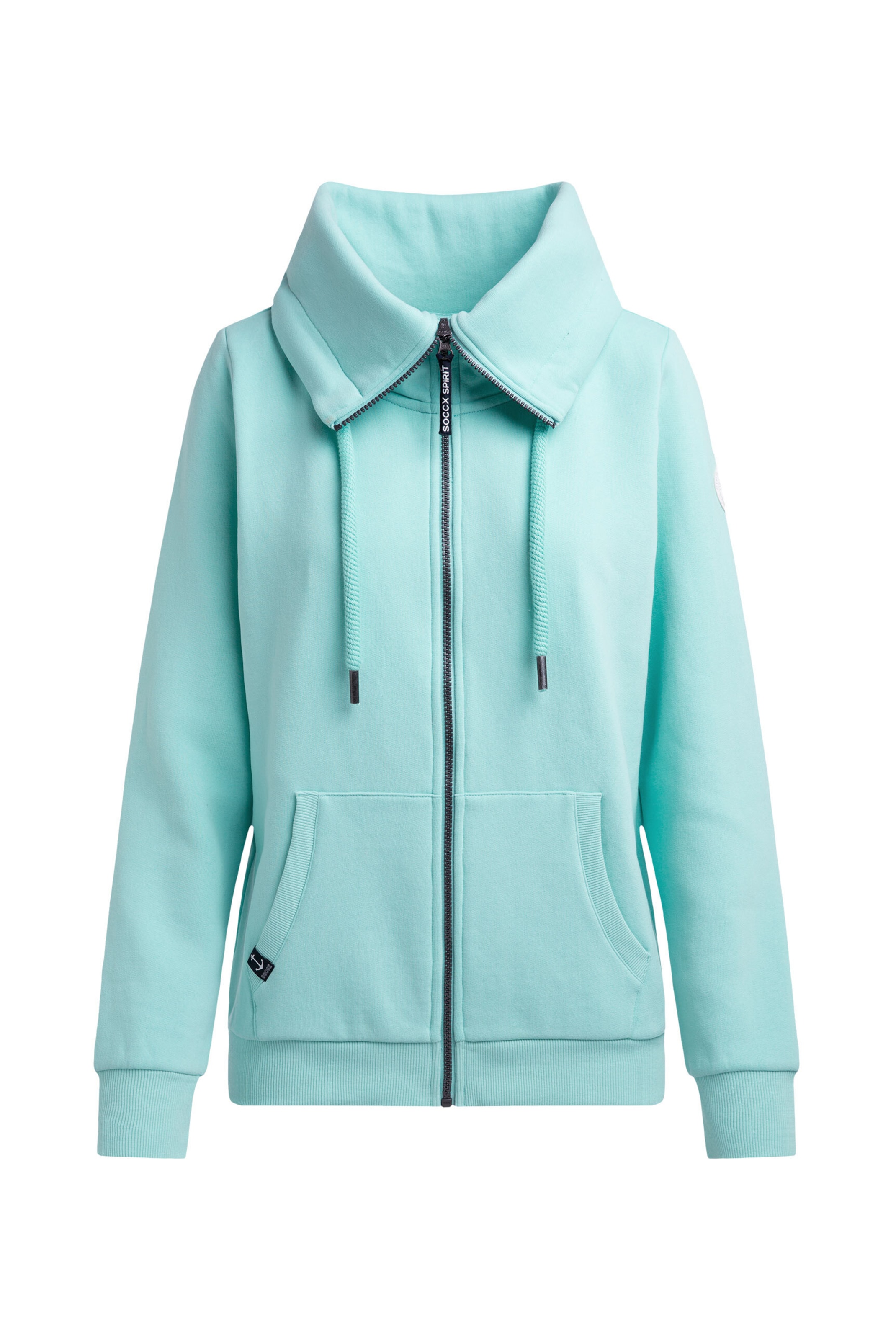 Sweatjacke Soccx Kapuzenjacke Soccx Zip-Up Hoodie In Light Blue