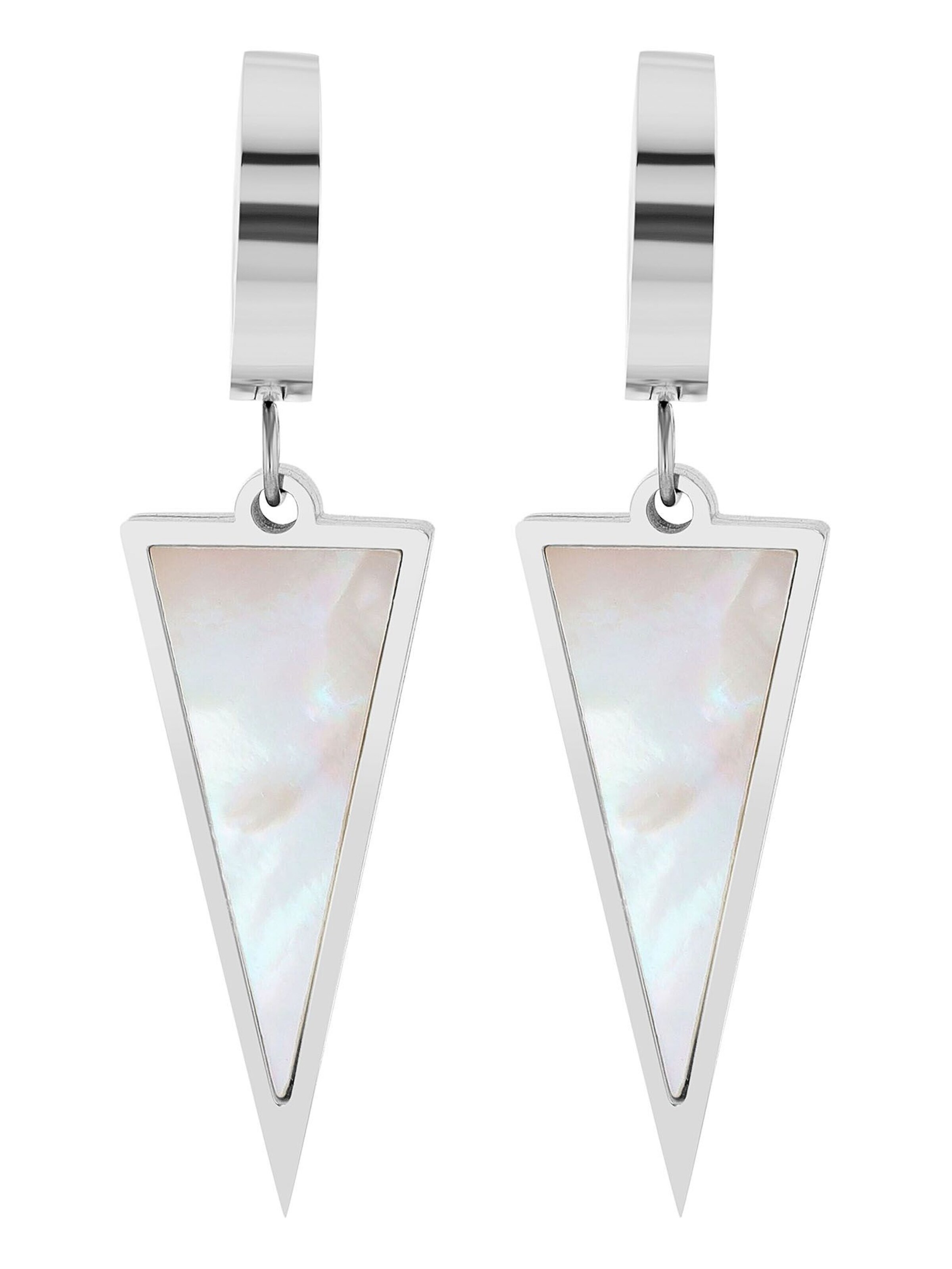 Akzent Earrings 'Faris, langlebig' in Silver: front