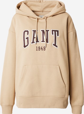 Felpa di GANT in beige: frontale