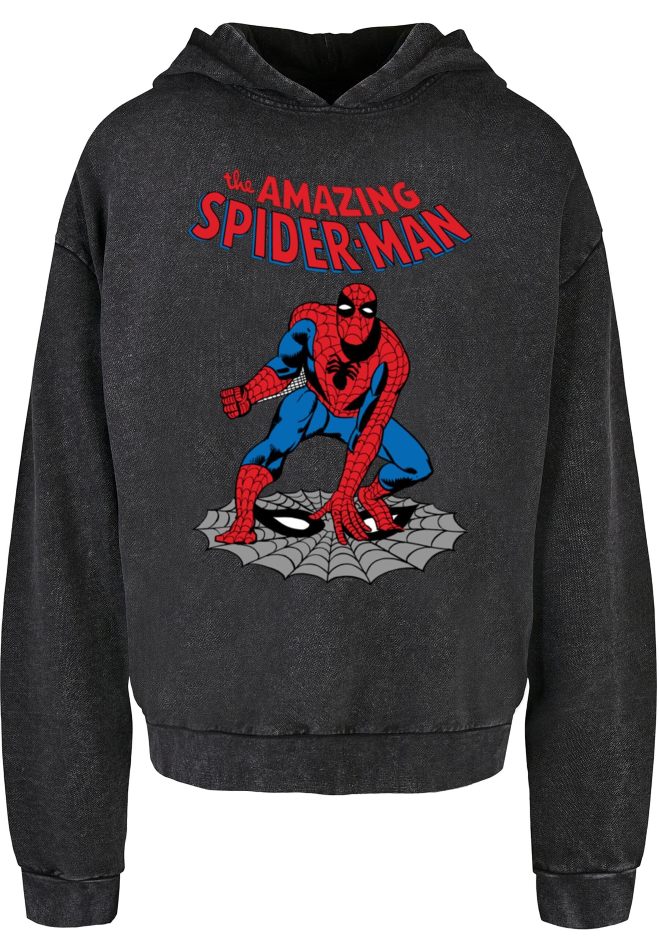 ABSOLUTE CULT Sweatshirt 'Marvel Universe - The Amazing Spider-Man' in Schwarz: Vorderseite