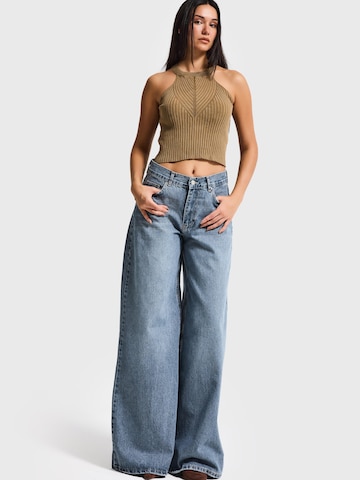 Wide Leg Jean 'ELENA PALAZZO MID RISE JEANS' IT'S BASIC en bleu