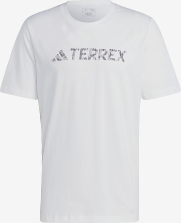 ADIDAS TERREX Performance Shirt 'Classic Logo' in White: front