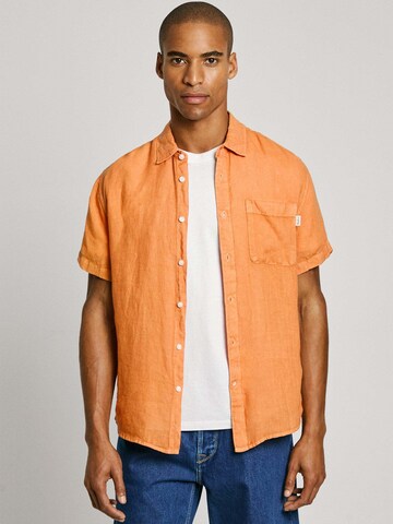 Pepe Jeans Regular fit Overhemd 'Amaro' in Oranje: voorkant