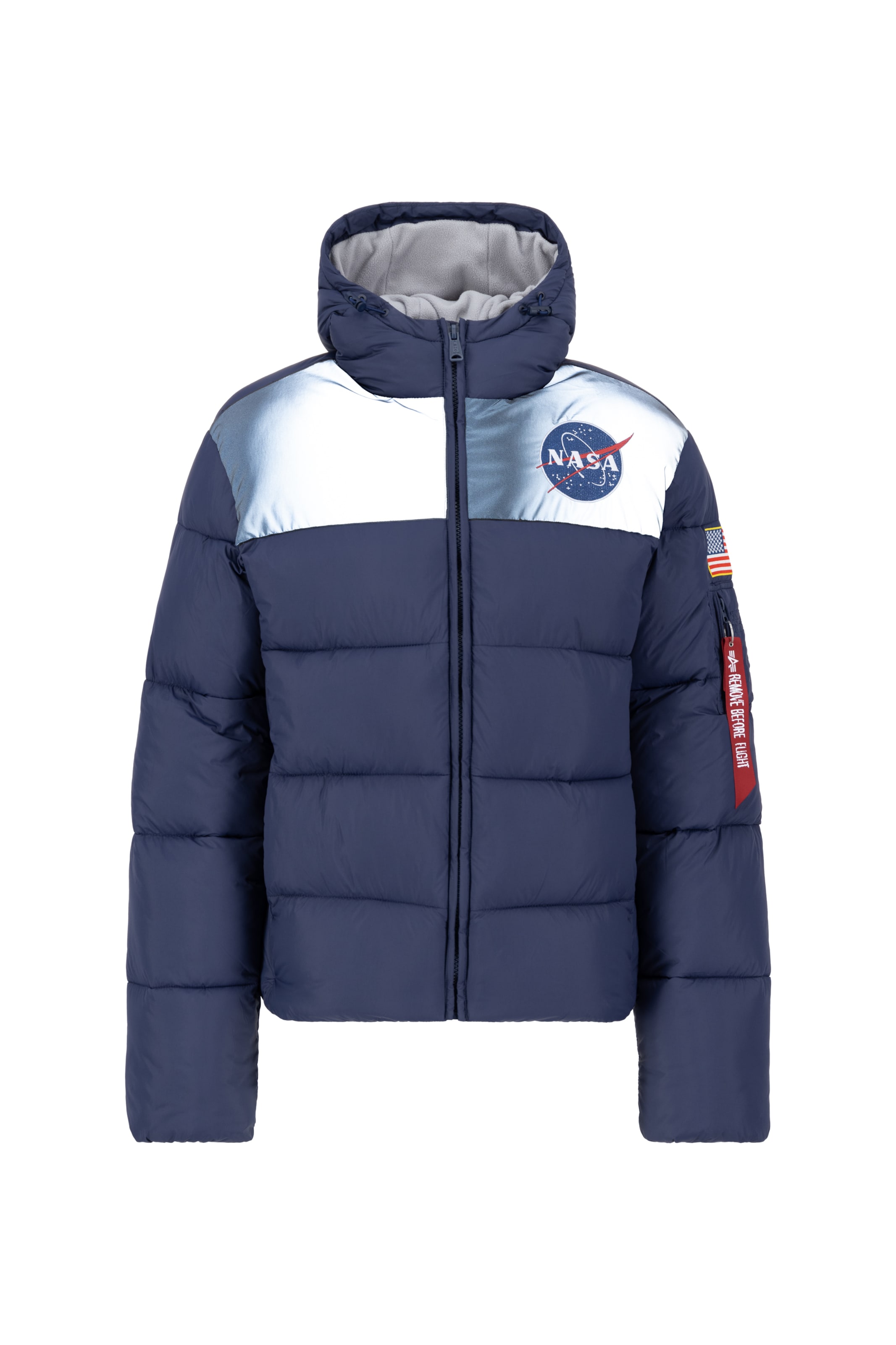 zils ALPHA INDUSTRIES Starpsezonu jaka 'HP Nasa': no priekšpuses