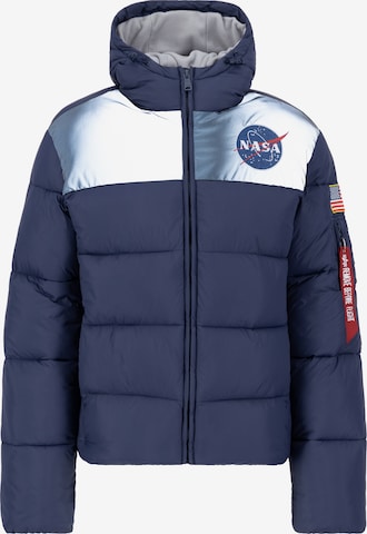 ALPHA INDUSTRIES Преходно яке 'HP Nasa' в синьо: отпред