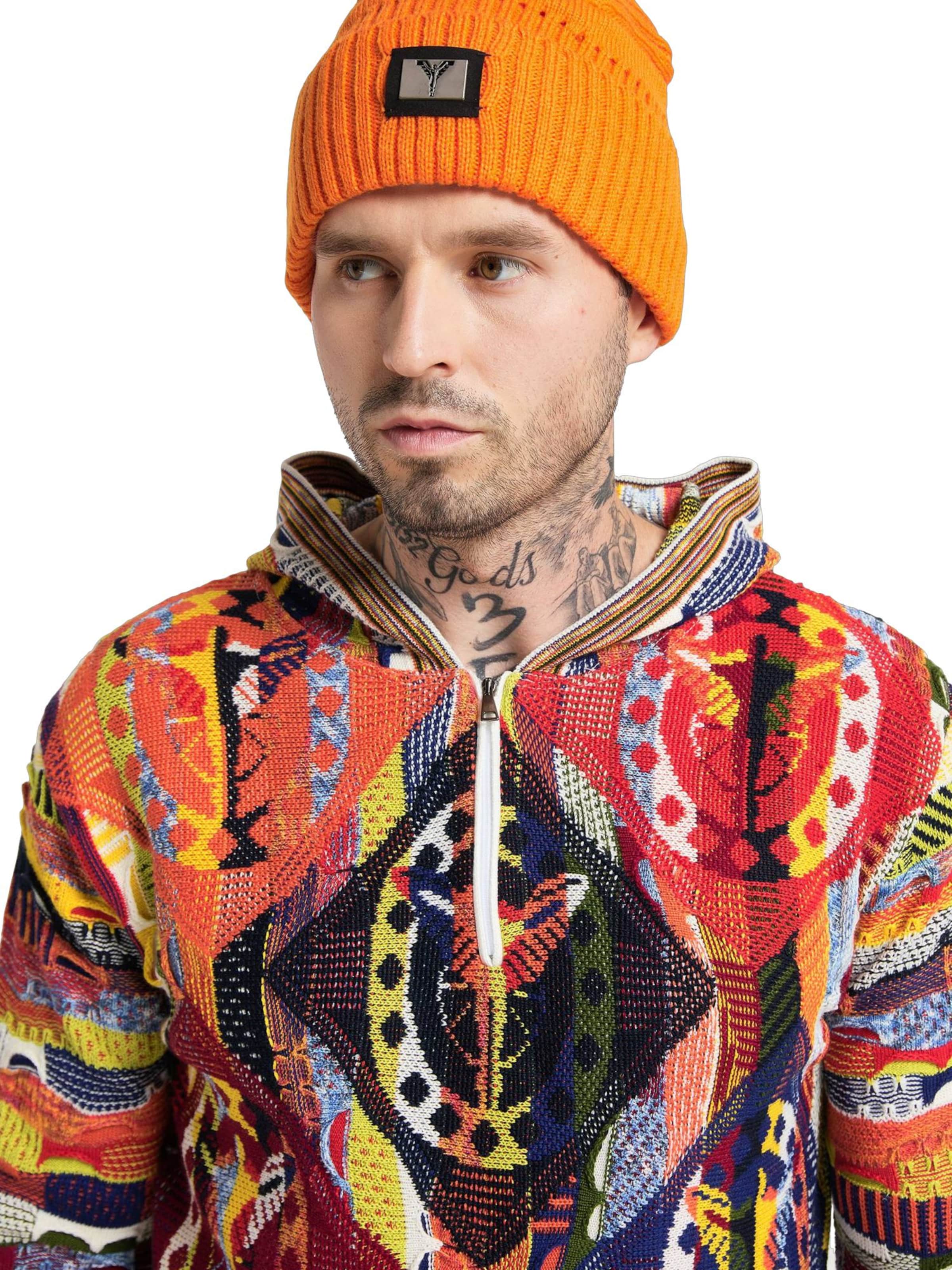 Carlo Colucci Beanie ' Caenaro ' in Orange