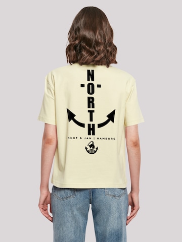 F4NT4STIC Shirt 'North Anchor Knut & Jan Hamburg' in Gelb: predná strana