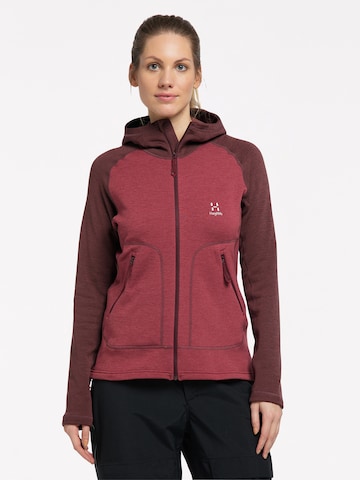 Haglöfs Athletic Fleece Jacket 'Heron' in Red: front