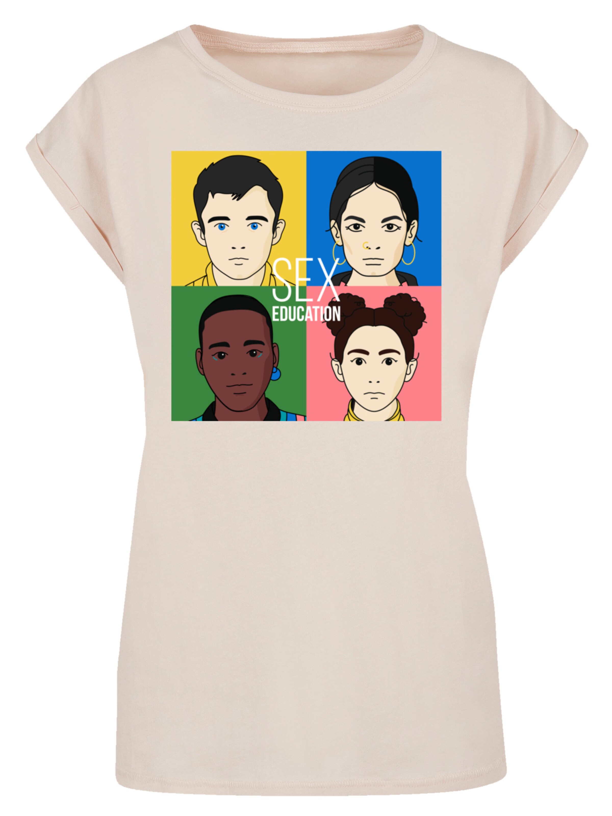 T-shirt 'Sex Education Netflix TV Series' F4NT4STIC en beige : devant