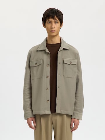 SELECTED Tussenjas 'SLHOLIVER' in Groen: voorkant