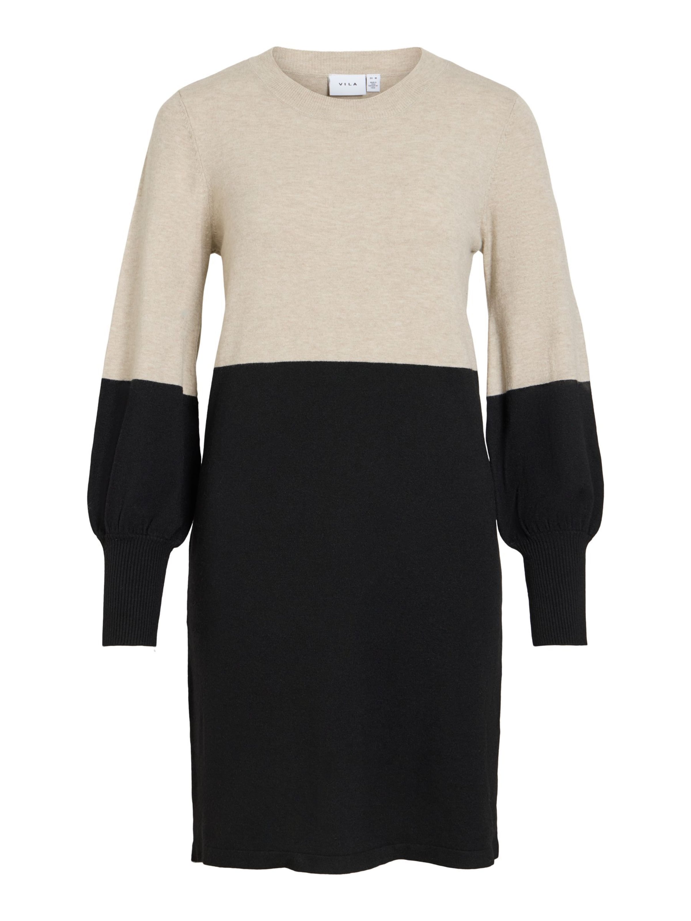 VILA Strikkjole 'VIKerry' i beige: forside