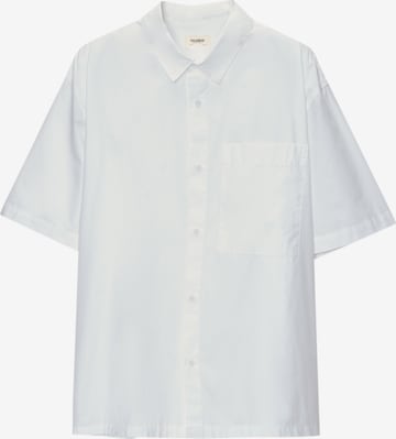 Pull&Bear Comfort Fit Hemd in Weiß: predná strana