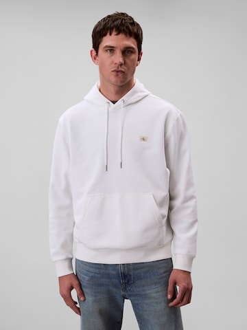 Calvin Klein Jeans Mikina – bílá: přední strana