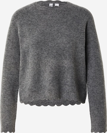 PIECES Pulóver 'PCRATH' - szürke: elől