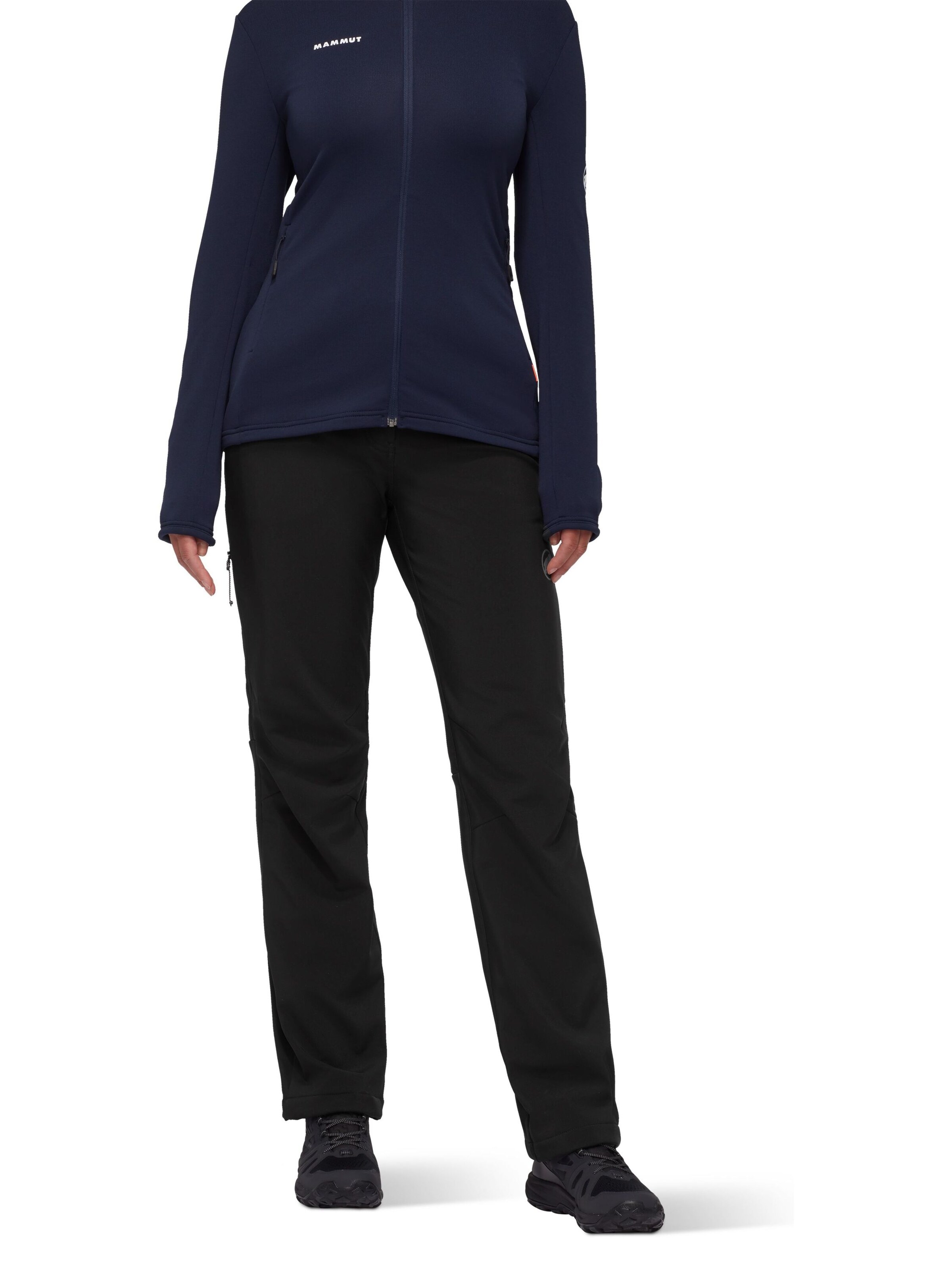 MAMMUT Regular Outdoor Pants in Black: front