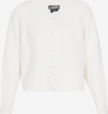 DreiMaster Vintage Strickjacke in Weiß: Vorderseite