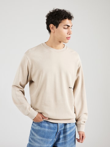 Sweat-shirt REPLAY en beige : devant