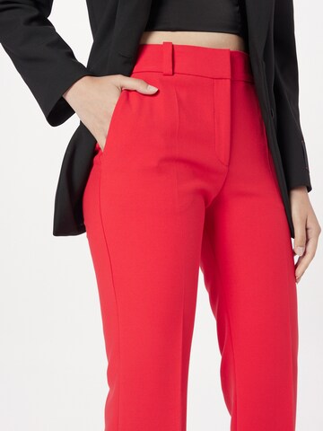 HUGO Regular Trousers with creases 'Hovani' in Red