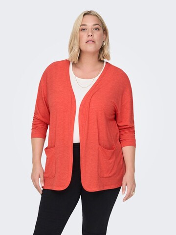 ONLY Carmakoma Knit Cardigan in Red: front