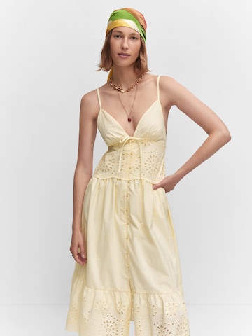 MANGO Summer Dress 'Butter' in Yellow: front