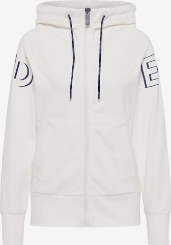 Elbsand Zip-Up Hoodie 'Kine' in White: front