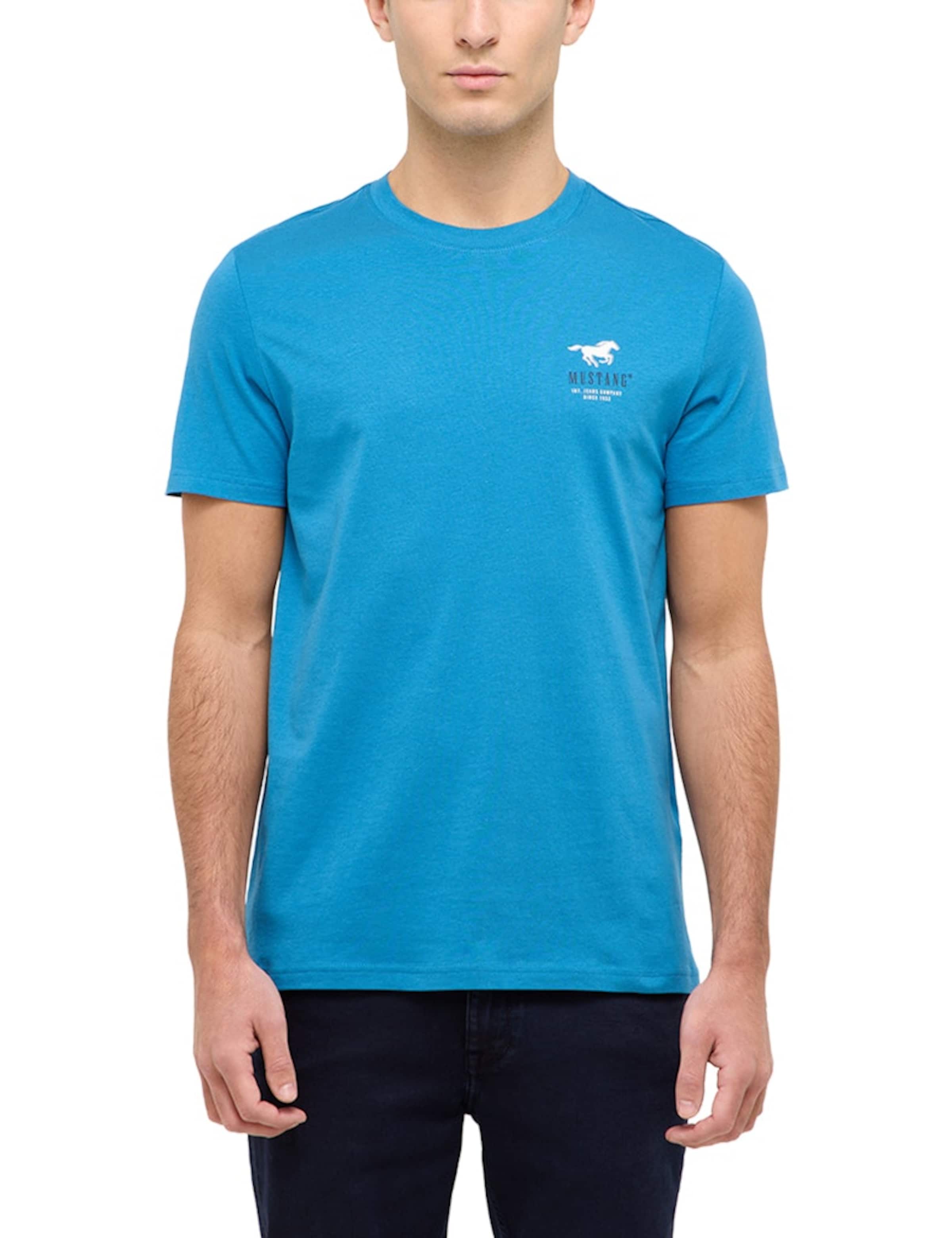MUSTANG Μπλουζάκι 'AUSTIN' σε μπλε: μπροστά
