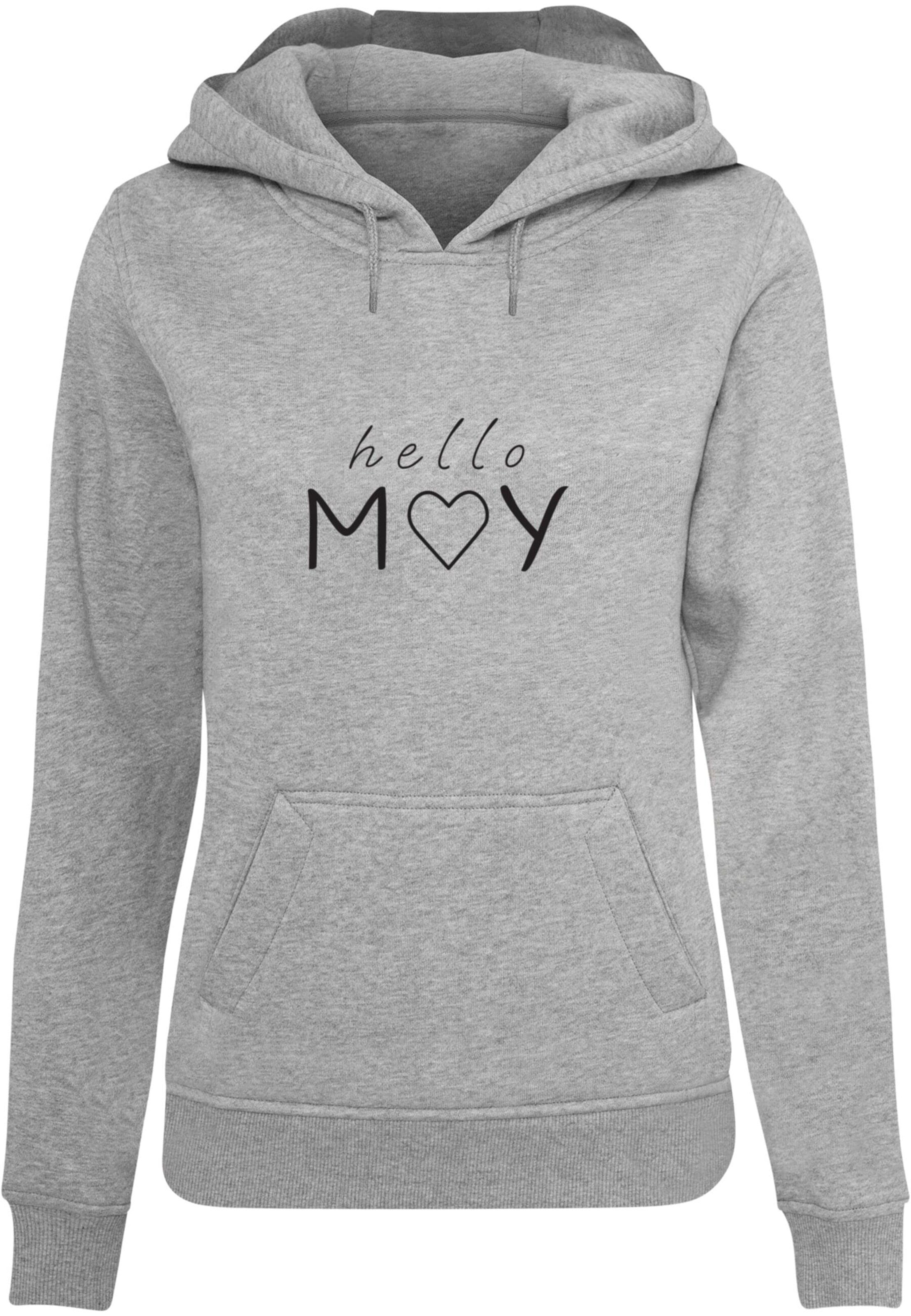 Merchcode Sweatshirt 'Spring - Hello May' in Grau: Vorderseite