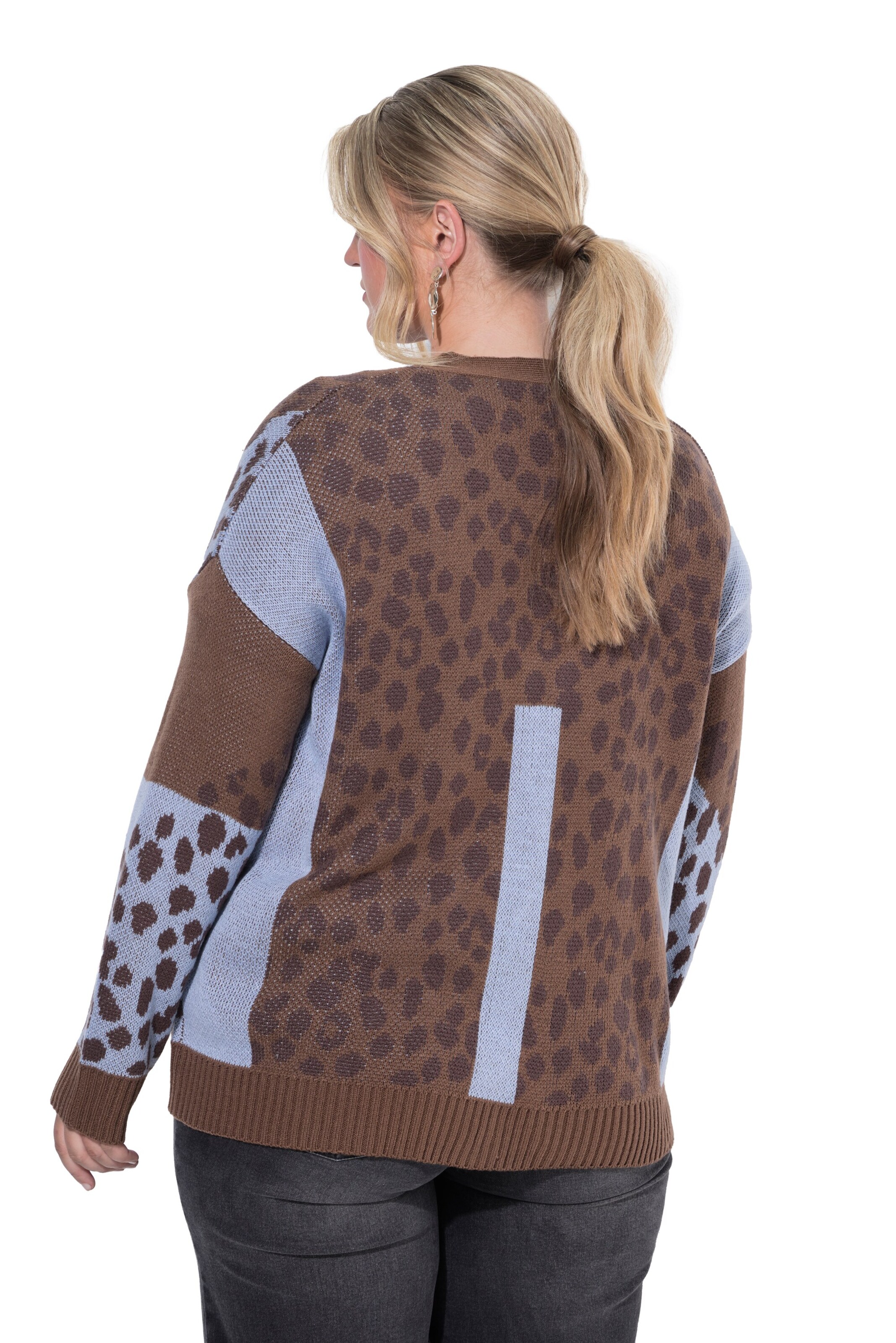 MIAMODA Knit Cardigan in Brown