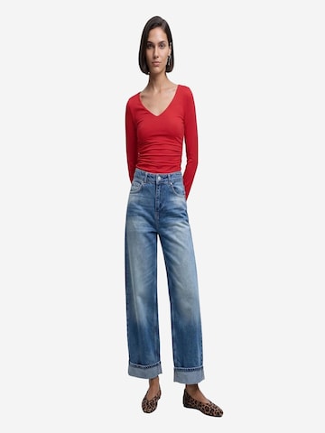 Dilvin - Blusa 'Blusen' em vermelho