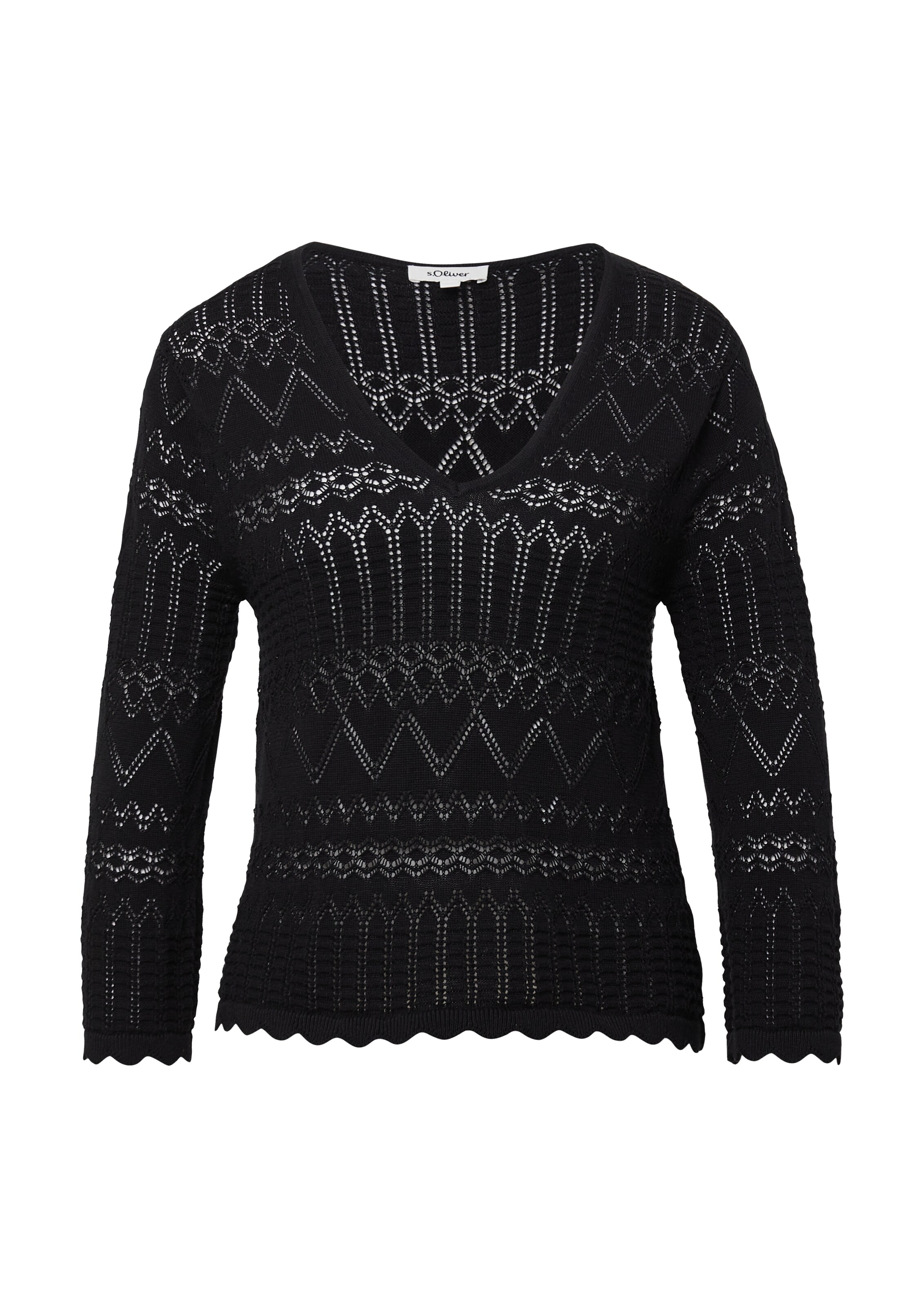 s.Oliver Pullover in Schwarz: Vorderseite