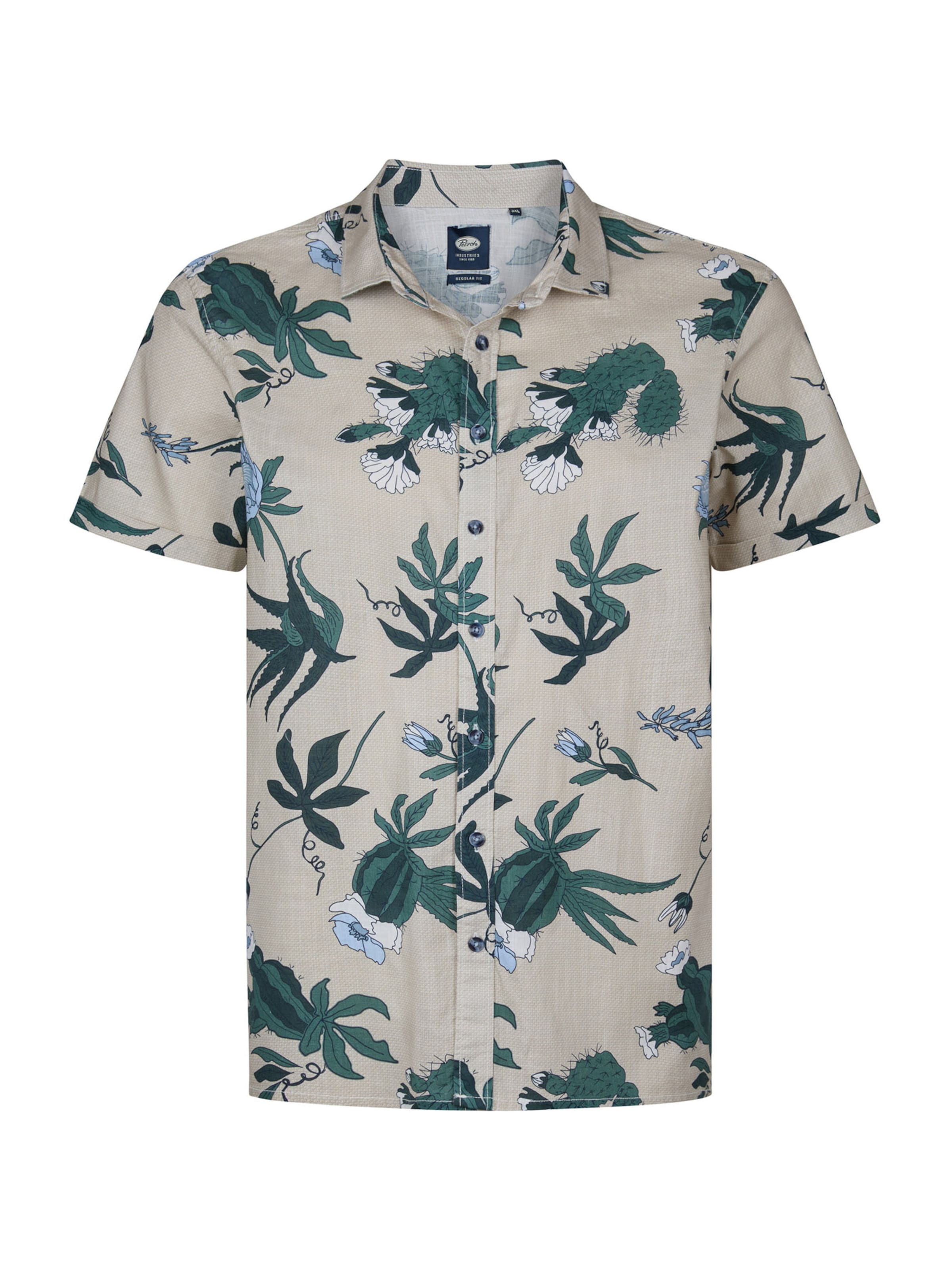 Coupe regular Chemise Petrol Industries en beige : devant