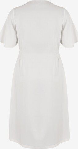 Rock Your Curves by Angelina K. Shirt Dress in White