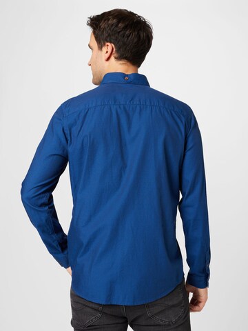 Coupe regular Chemise TOM TAILOR en bleu