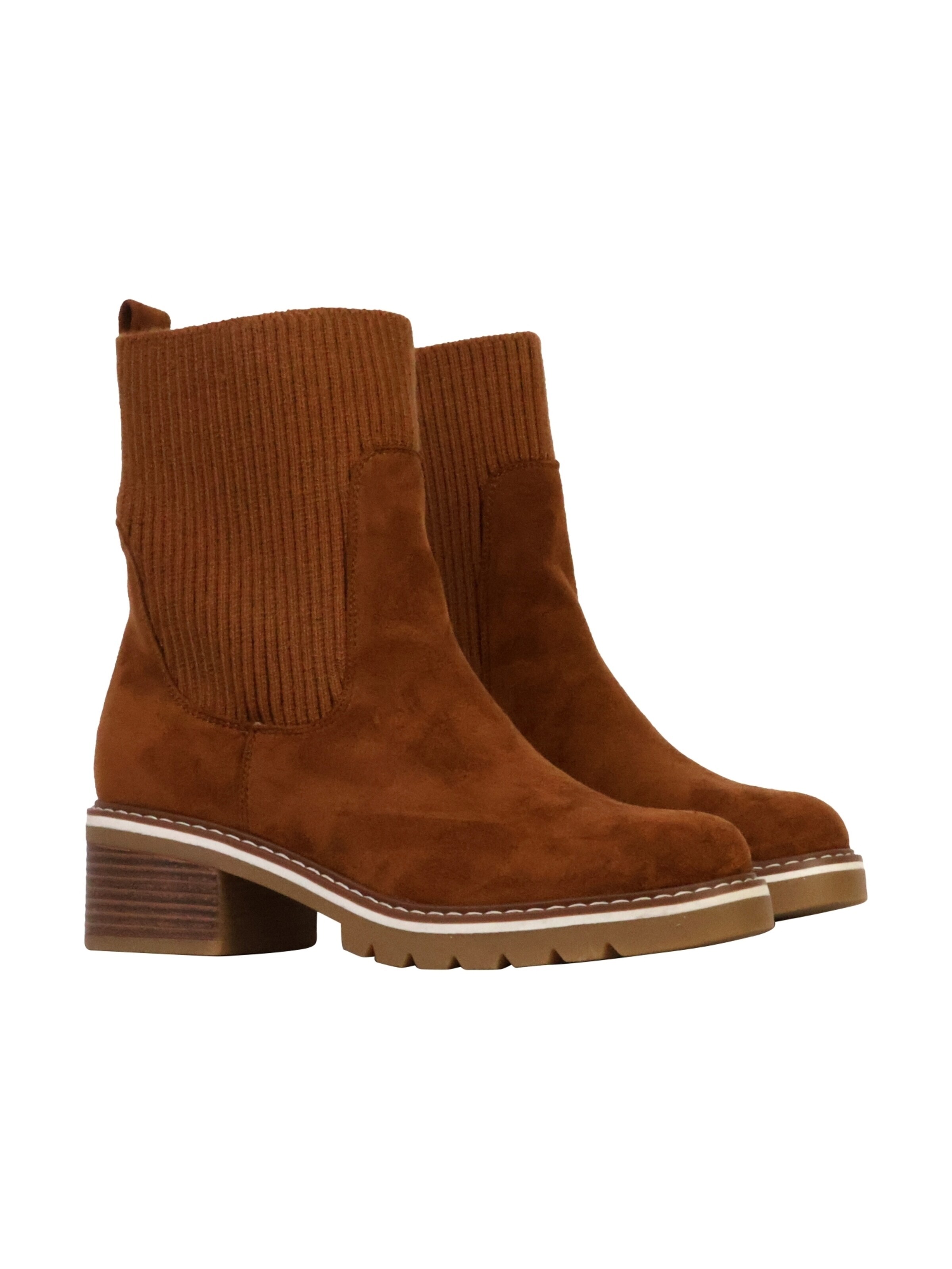 Bottines 'Stiefeletten zum Hineinschlüpfen' The Divine Factory en beige
