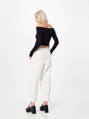 River Island Tapered Hose in Weiß