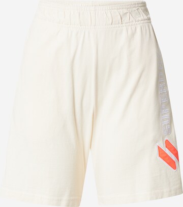 Pantalon 'Code' Superdry en blanc : devant