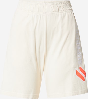 Superdry Luźne Spodnie 'Code' w kolorze biały: przód