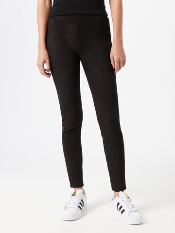 Urban Classics Skinny Leggings in Black: front