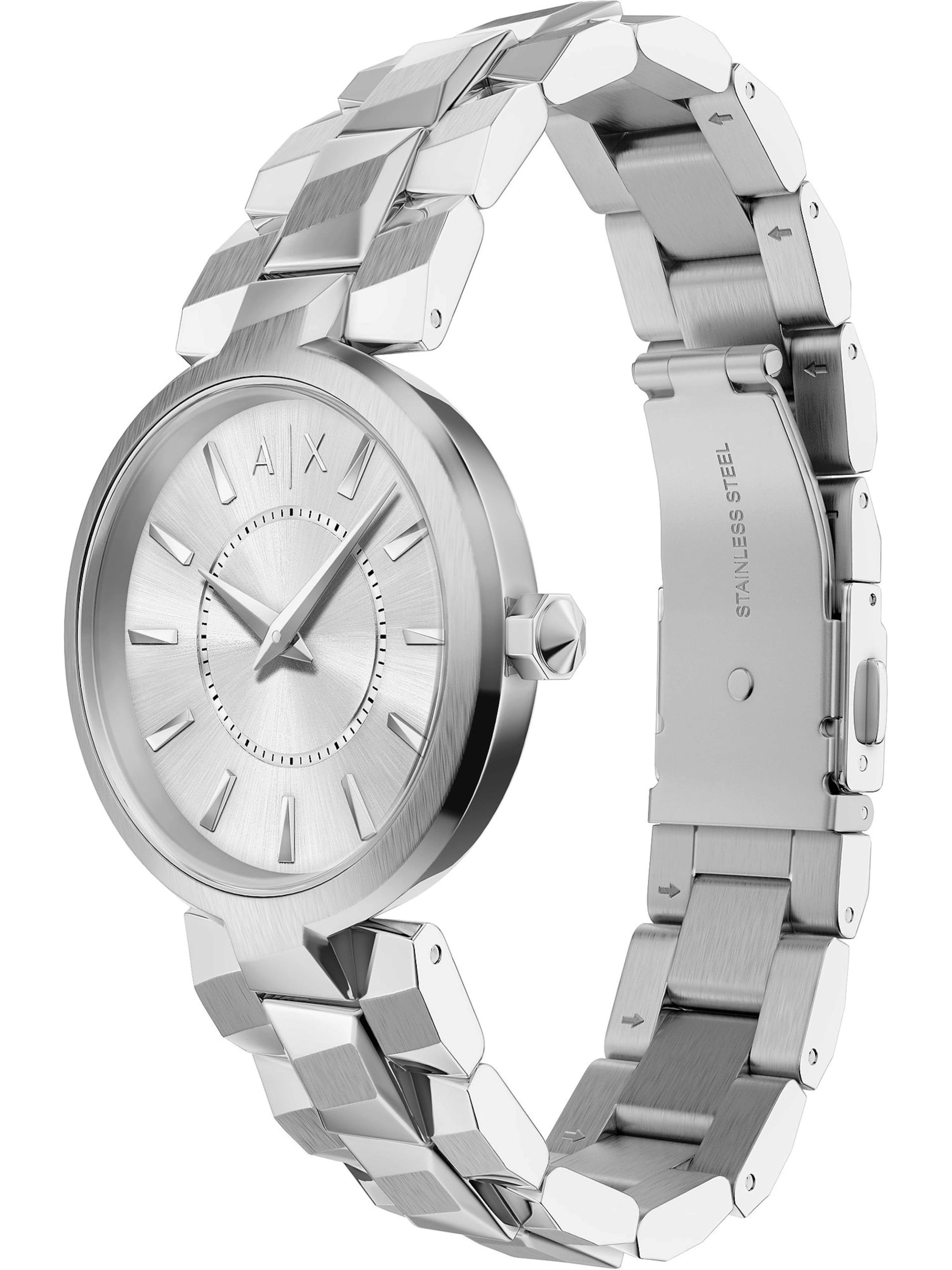 ARMANI EXCHANGE Analoguhr in silber, Produktansicht
