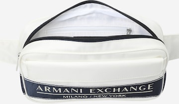 ARMANI EXCHANGE Torbica za okrog pasu | bela barva